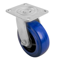 Easyroll 150mm Blue Elastic Rubber J3 Series Castors 300kg 1PC