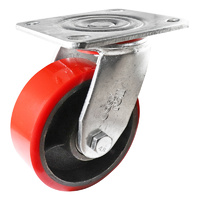 Easyroll 125mm Urethane on Cast Iron J3 Series Castors 410kg 1PC