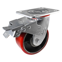 Easyroll 125mm Urethane on Cast Iron J3 Series Castors 410kg 1PC