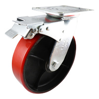 Easyroll 200mm Urethane on Cast Iron J3 Series Castors 600kg 1PC