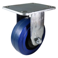 Easyroll 125mm Blue Elastic Rubber J3 Series Castors 240kg 1PC