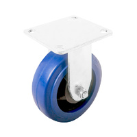 Easyroll 150mm Blue Elastic Rubber J3 Series Castors 300kg 1PC