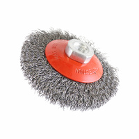 SIT Steel Crimped Conical Brush- 100mm x M10 1PC