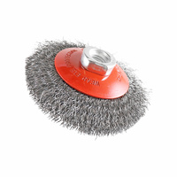SIT Steel Crimped Conical Brush- 100mm x M14 1PC