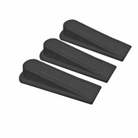 Adoored Rubber Wedge 30mm(H) Rubber BLK 3PCS
