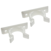 Adoored Plastic Door Clip 40mm(L) WHT 2PCS