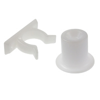 Adoored Plastic Door Clip 40mm(L) WHT 1PC