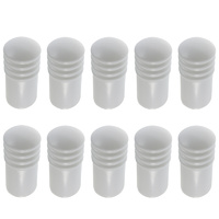 Adoored Cushion Door Stop 75mm(L) Plastic WHT 10PC