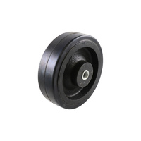 Easyroll 150mm Black Rubber Wheel Roller Bearing 3