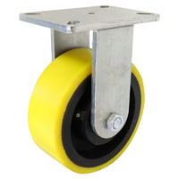 Easyroll 200mm Urethane on Cast Iron Fixed Plate M
