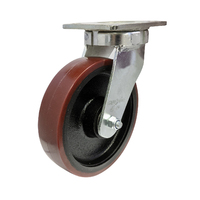 Easyroll 200mm Urethane on Cast Iron Swivel