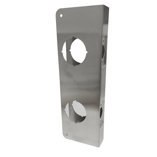 Adoored Door Reinforcer 2 Hole 60mm Backset X 35mm Stainless Steel 1pc
