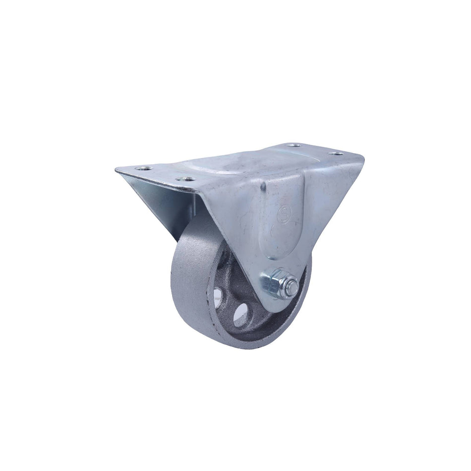 Easyroll 75mm Cast Iron Fixed Plate I2 Series Castor 115kg