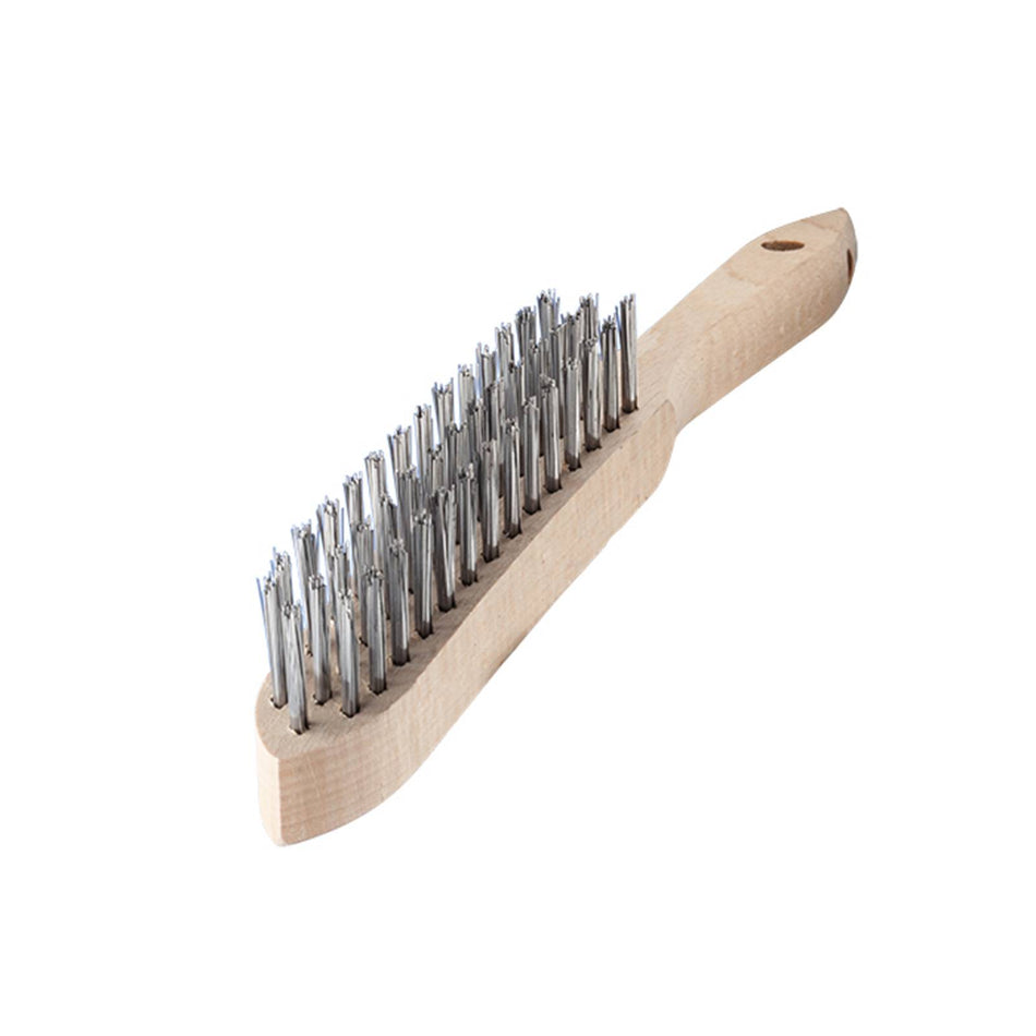 Rocket Welders 3 Row Steel/Wood Hand Brush