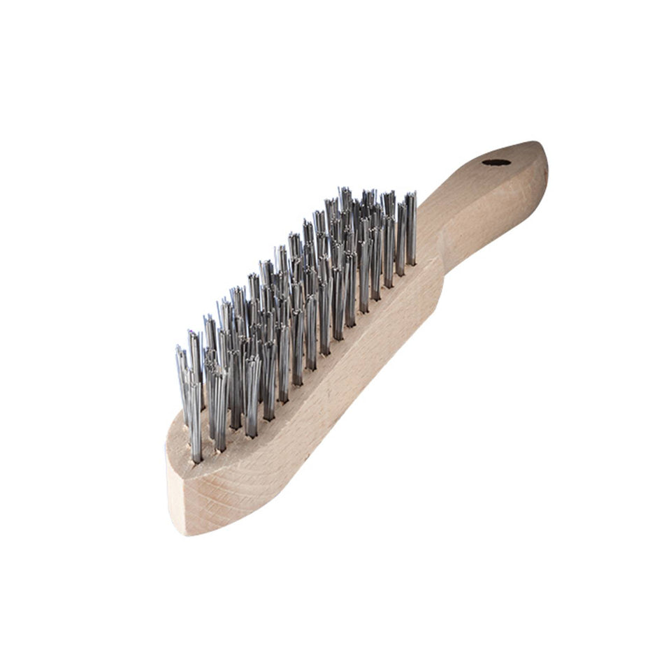 Rocket Welders 4 Row Steel/Wood Hand Brush