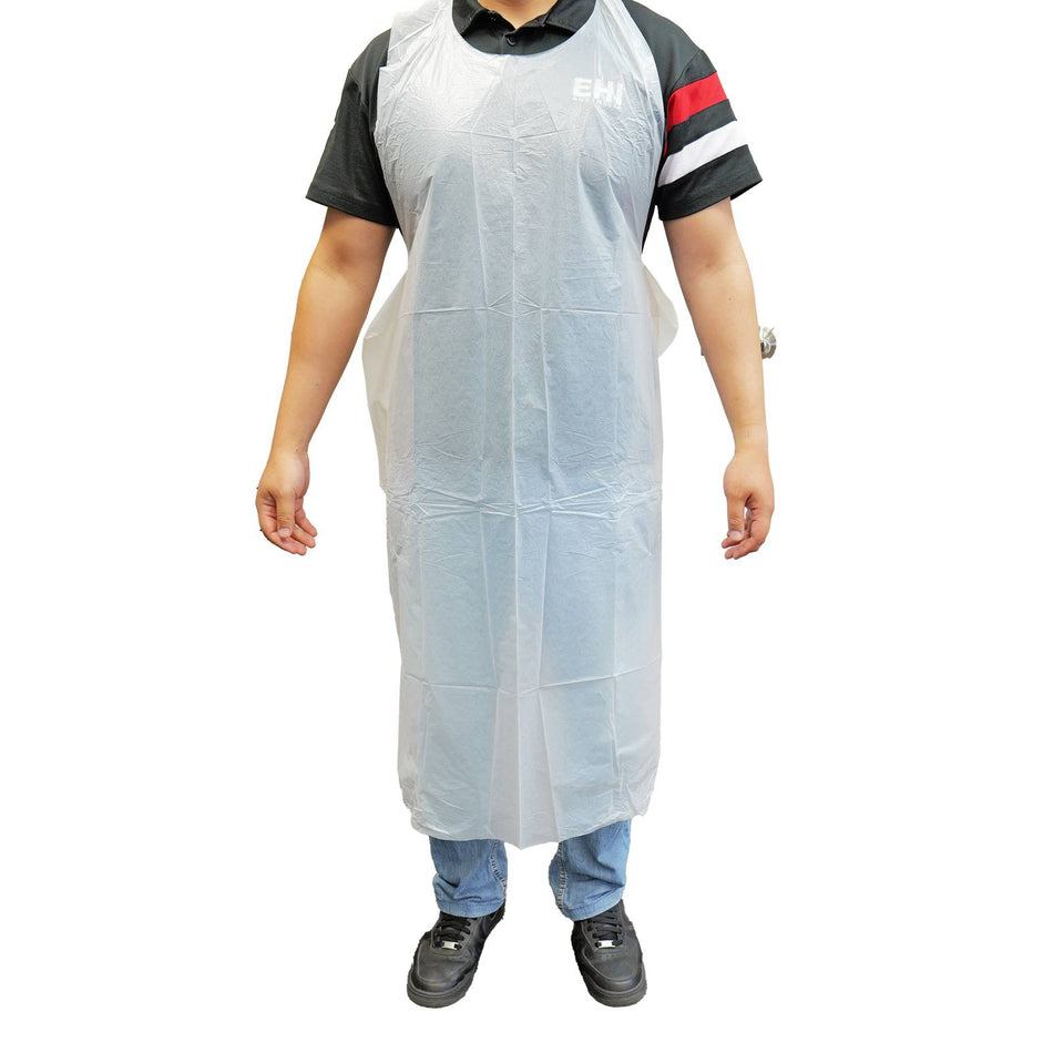 Proval Disposable Plastic Apron – White