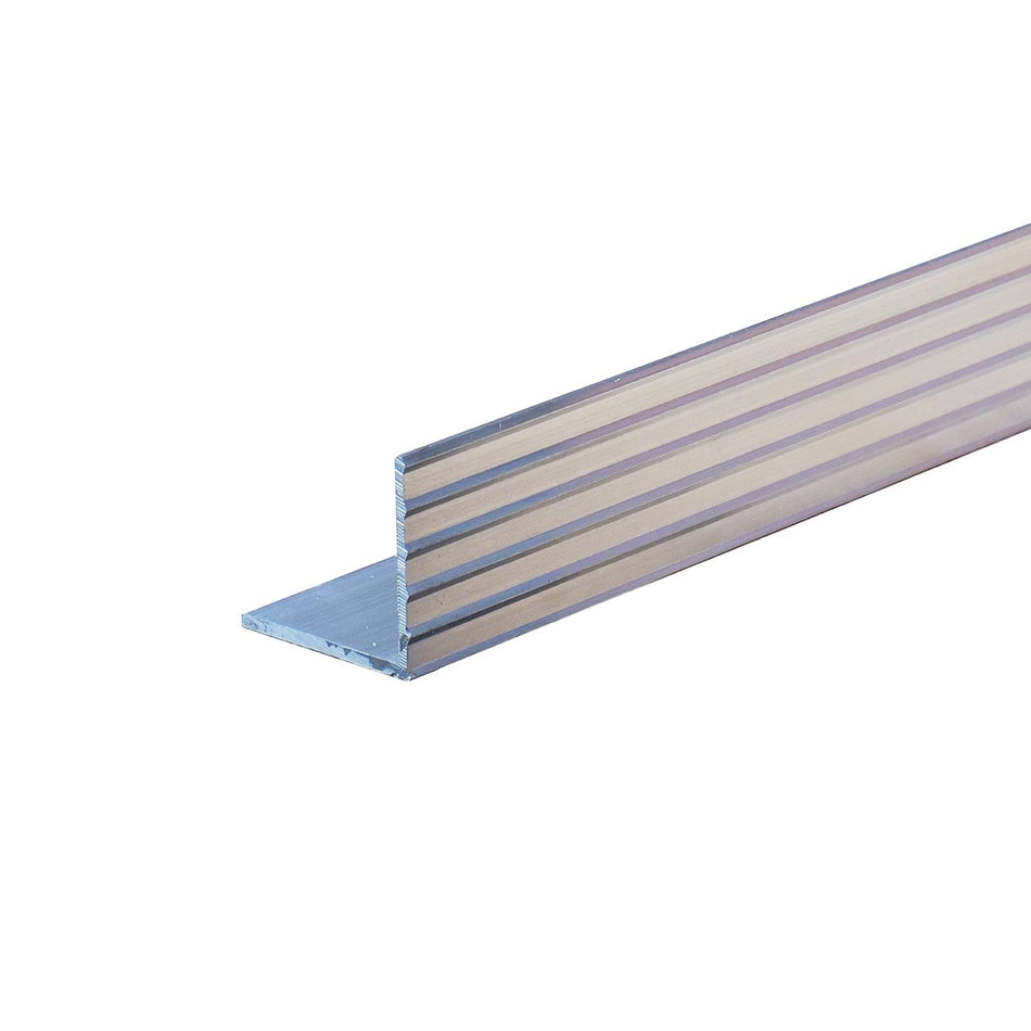 Metal Mate 25.4 x 25.4 x 1.57mm x 3m Silver Aluminium Fluted Angle