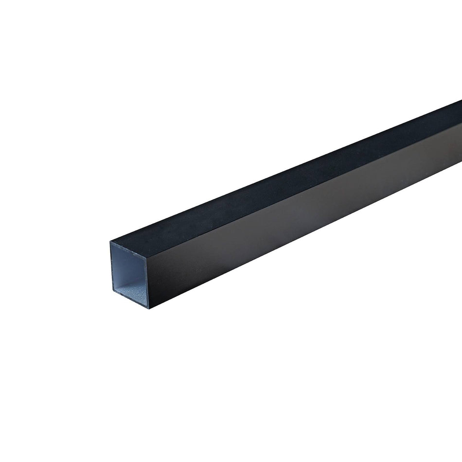 Metal Mate 25.4 x 25.4 x 1.2mm x 0.9m Black Anodised Aluminium Connect It Square Tube - 900mm