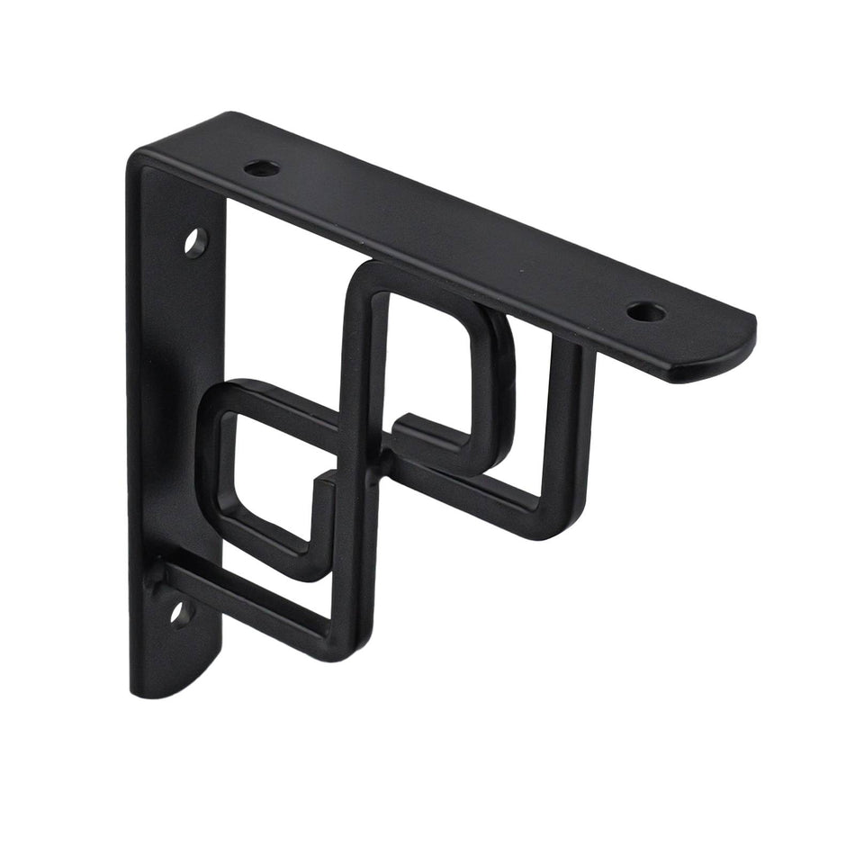 Carinya 100 x 100mm Black Square Scroll Stayed Bracket - 100 x 100mm