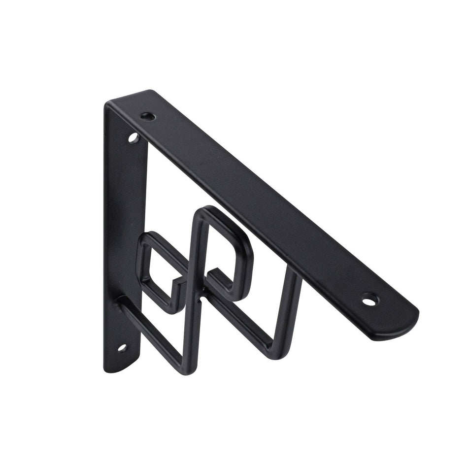 Carinya 150 x 150mm Black Square Scroll Stayed Bracket