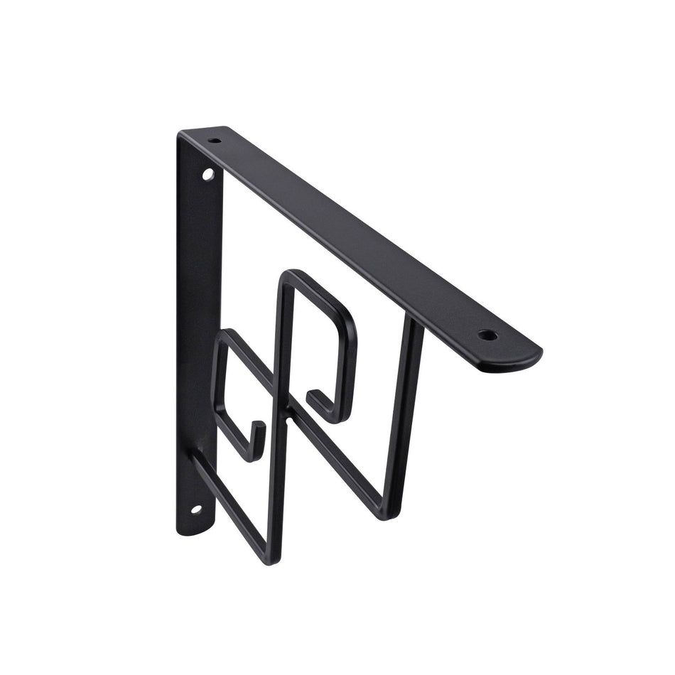 Carinya 200 x 200mm Black Square Scroll Stayed Bracket