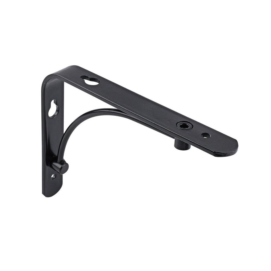 Carinya 150 x 120mm Black Classic Arch Stayed Bracket - 150 x 120mm