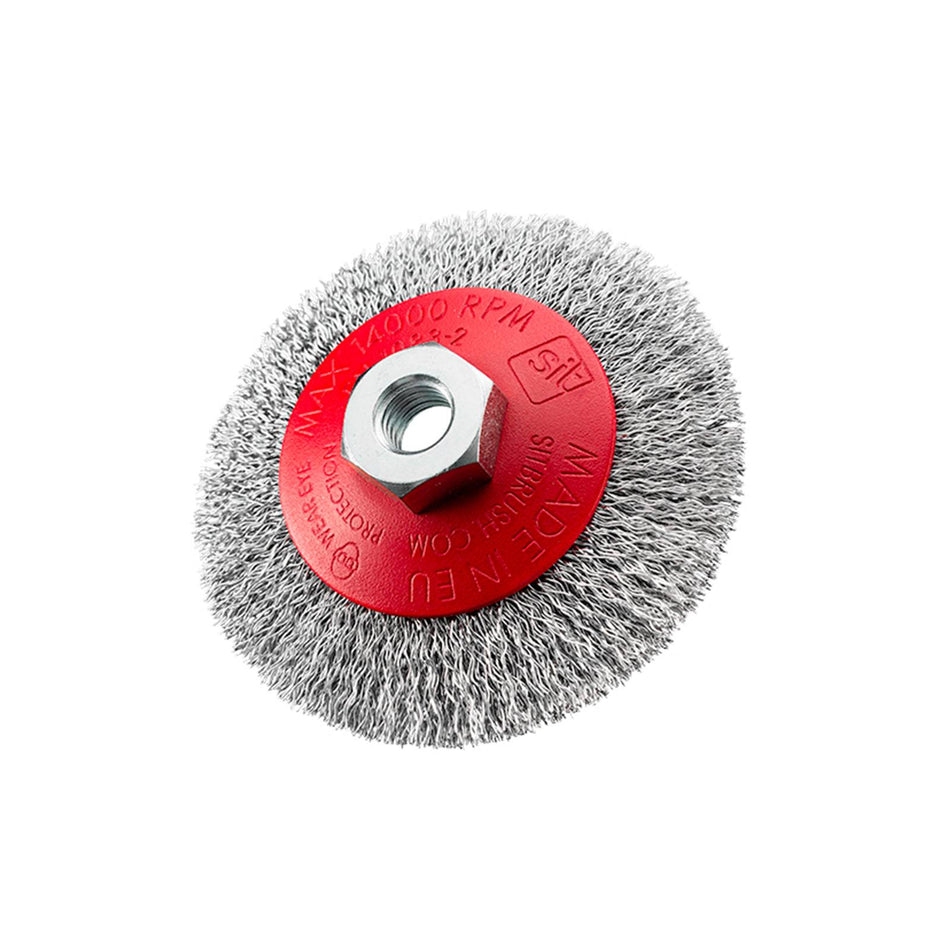SIT Steel Crimped Conical Brush 95mm x M10