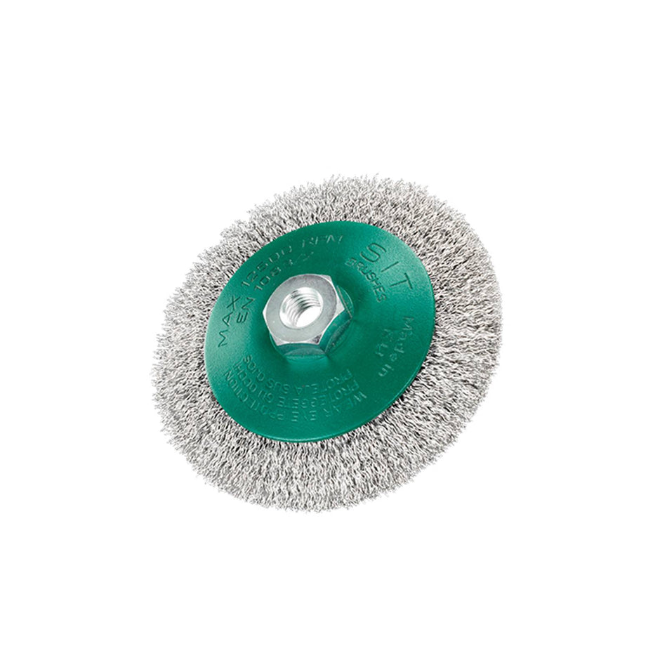 SIT Stainless Steel Crimped Conical Brush 95mm x M14