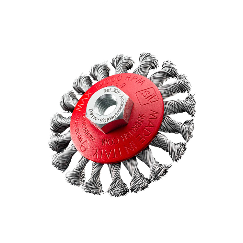 SIT Steel Twist Knot Conical Brush 95mm x M14