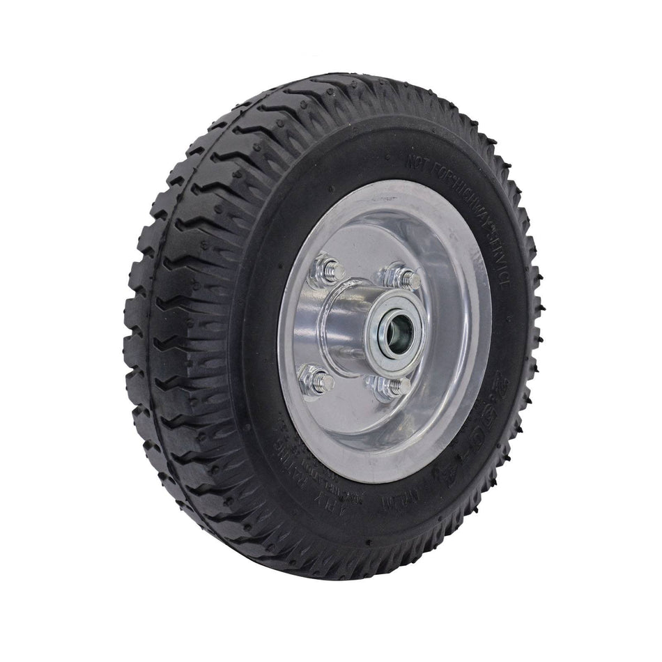 Easyroll 2.50x4" Pneumatic Wheel Steel Offset 5/8" Bearing 90kg