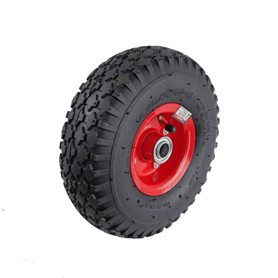 Easyroll 3.50x4" Pneumatic Wheel Steel Centred 3/4" Bearing 160kg