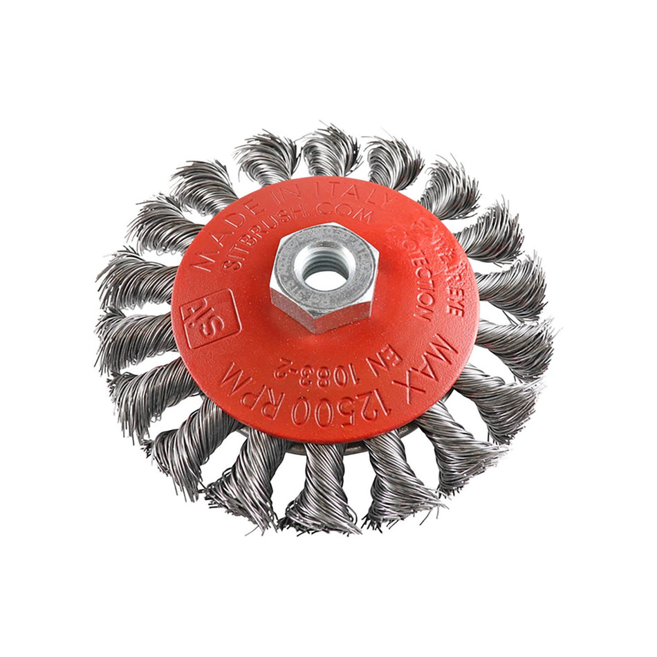 SIT Steel Twist Knot Conical Brush 120mm x M14