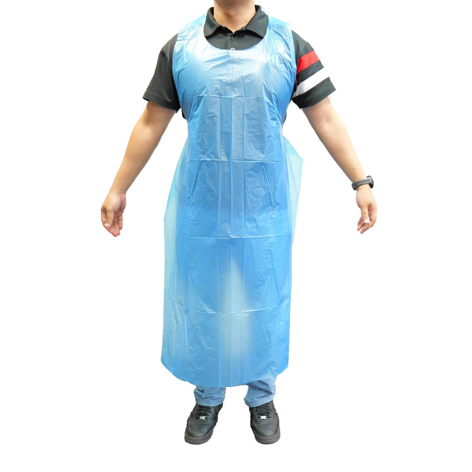 Proval Disposable Plastic Apron – Blue
