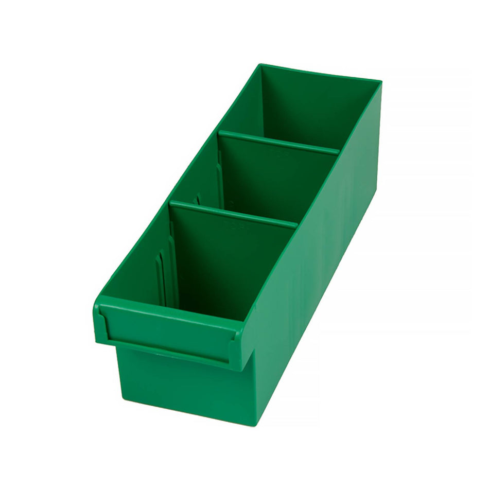 Fischer 100x100x300mm Green Spare Parts Tray With Removable Dividers (Special Order)