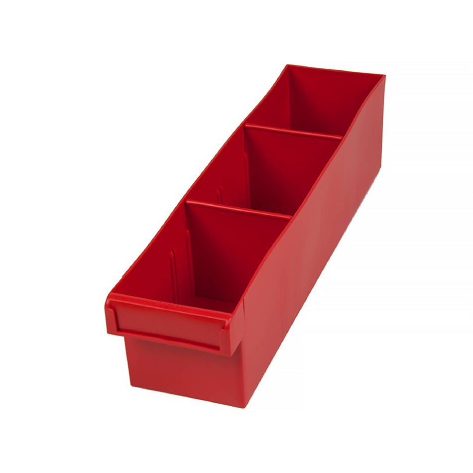 Fischer 100x100x400mm Red Spare Parts Tray With Removable Dividers (Special Order)