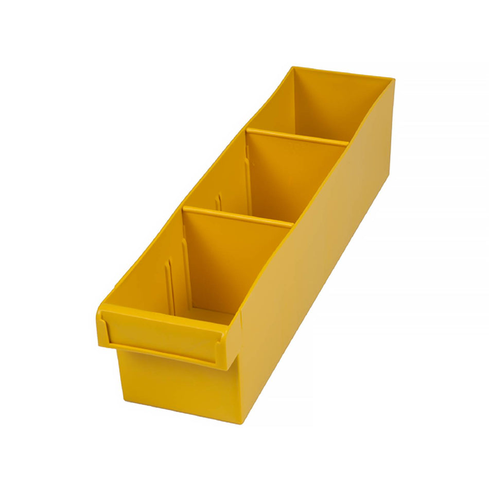 Fischer 100x100x400 Yellow Spare Parts Tray With Removable Dividers (Special Order)