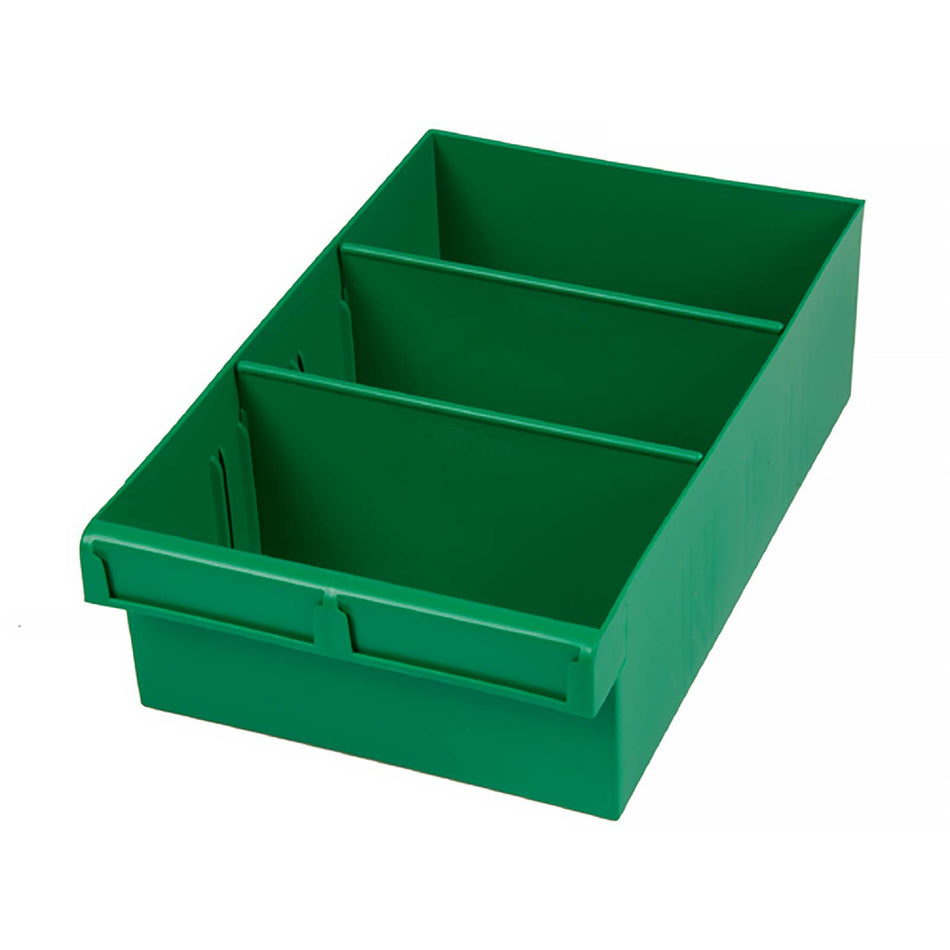Fischer 200x100x300mm Green Spare Parts Tray With Removable Dividers (Special Order)
