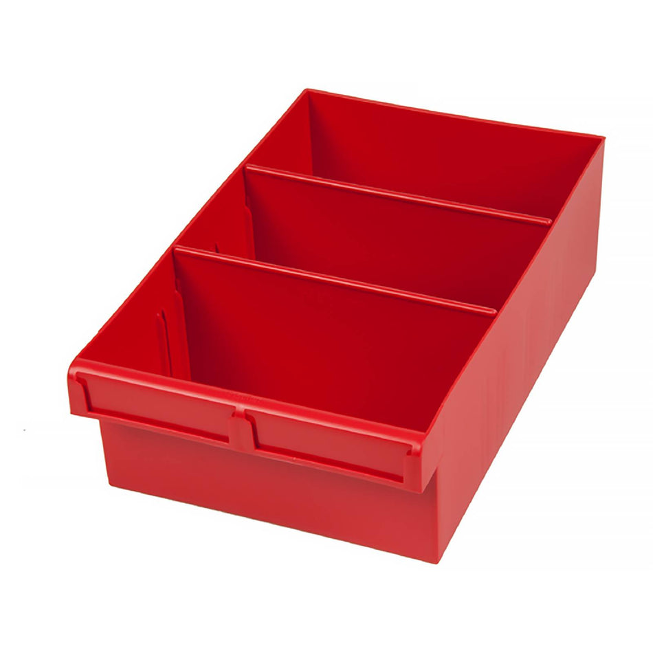 Fischer 200x100x300 Red Spare Parts Tray With Removable Dividers (Special Order)