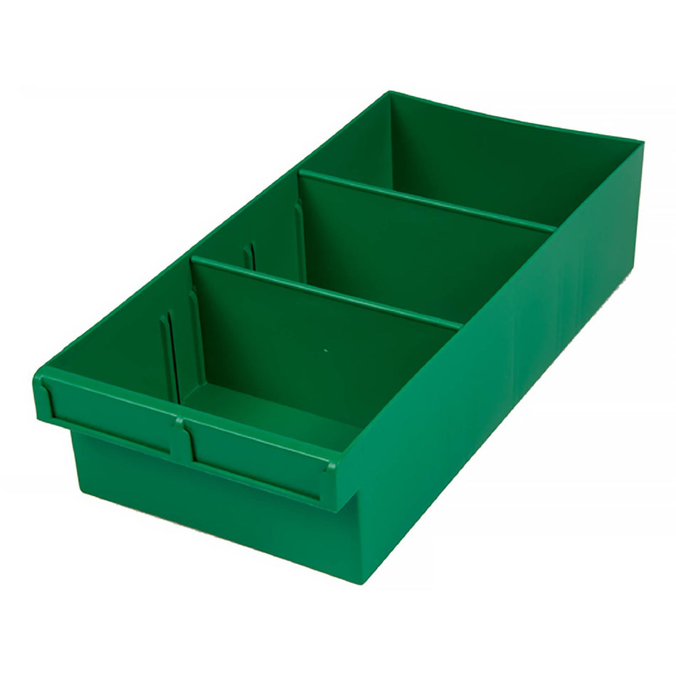 Fischer 200x100x400mm Green Spare Parts Tray With Removable Dividers (Special Order)