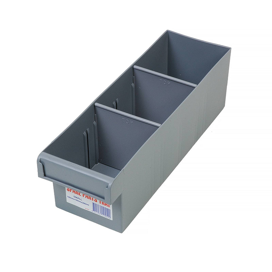 Fischer 100x100x300mm Spare Parts Tray With 2 Removeable Dividers Grey (Special Order)