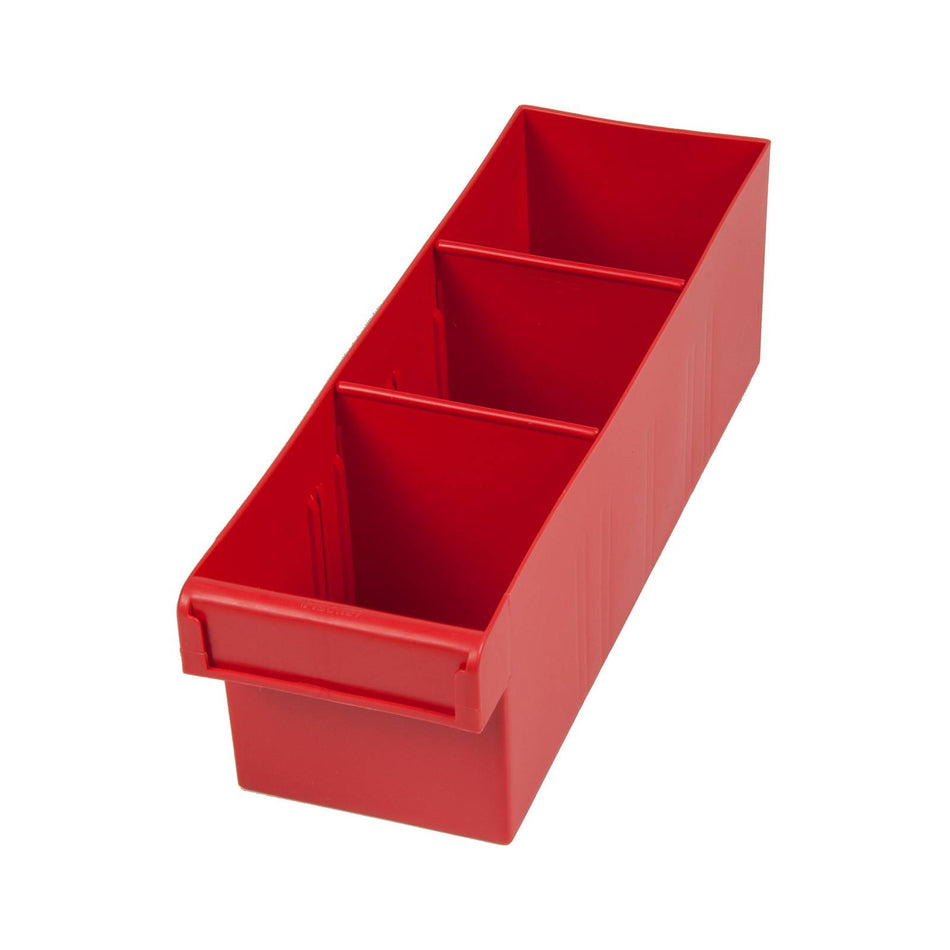 Fischer 100x100x300mm Spare Parts Tray With 2 Removeable Dividers Red (Special Order)