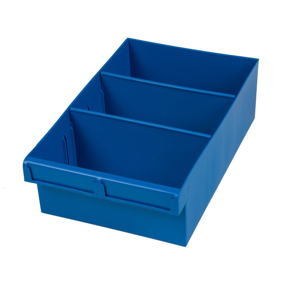 Fischer 200x100x300mm Spare Parts Tray With 2 Removeable Dividers Blue (Special Order)