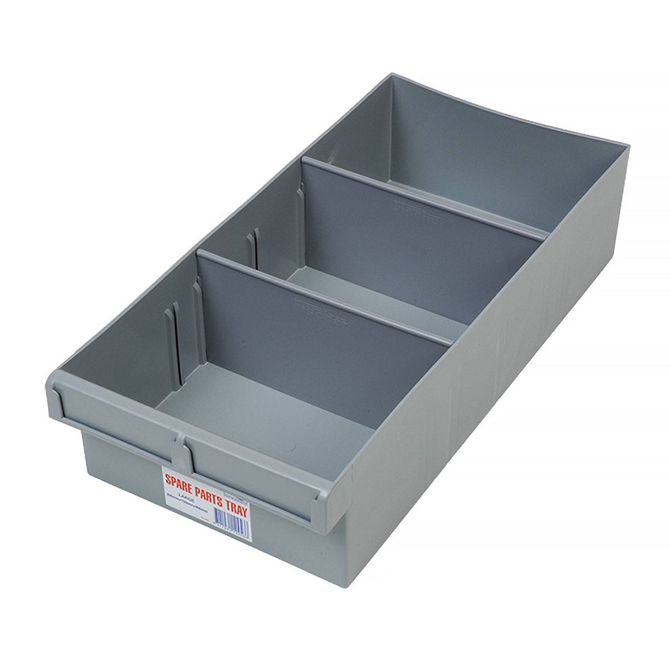 Fischer 200x100x400mm Spare Parts Tray With 2 Removeable Dividers Grey (Special Order)