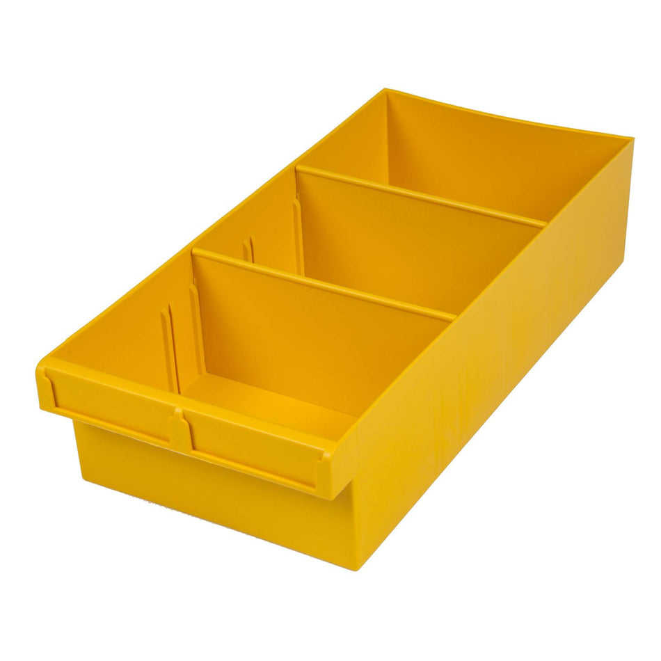 Fischer 200x100x400mm Spare Parts Tray With 2 Removeable Dividers Yellow (Special Order)