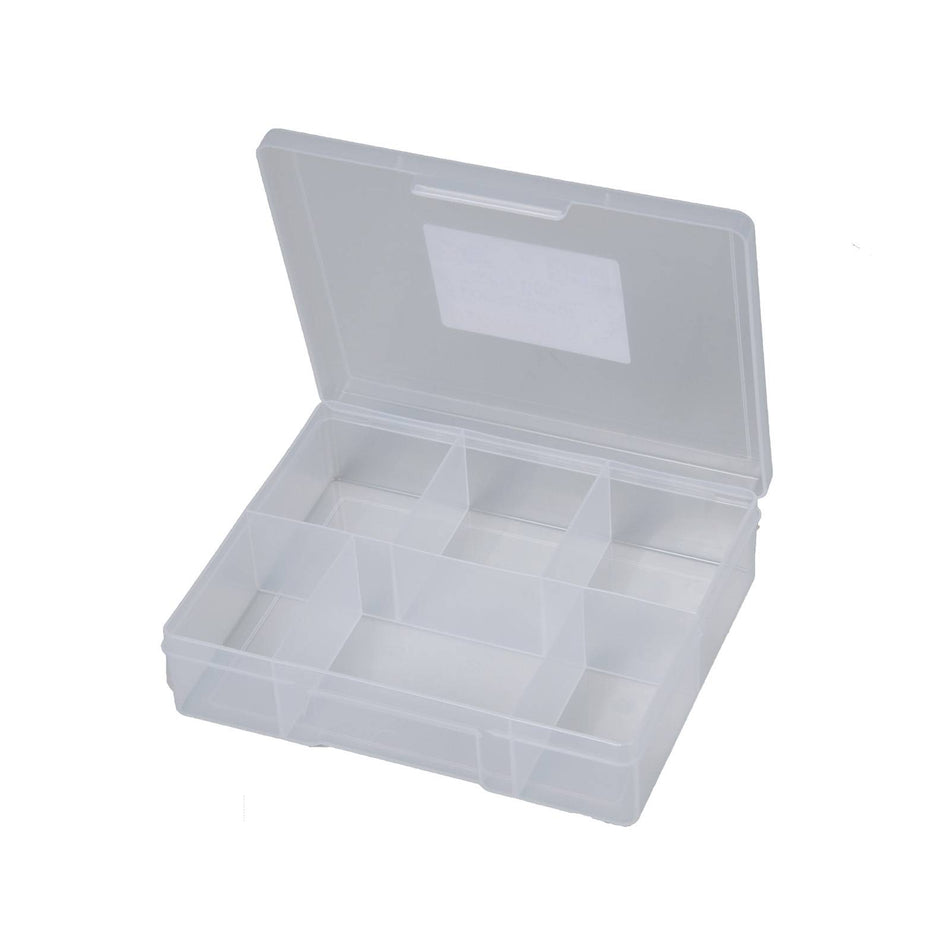 Fischer Medium Clear 6 Compartment Storage Box - No Label (Special Order)