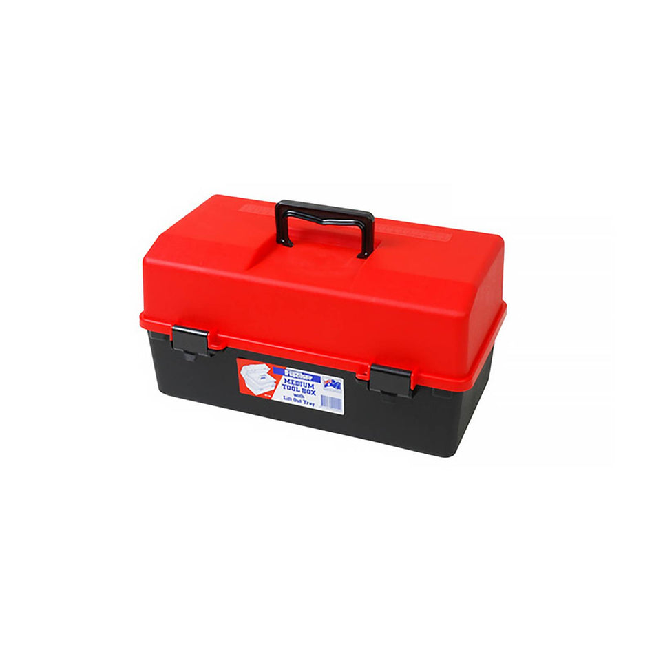 Fischer Medium 400mm Red/Black No Tray Tool Box (Special Order)