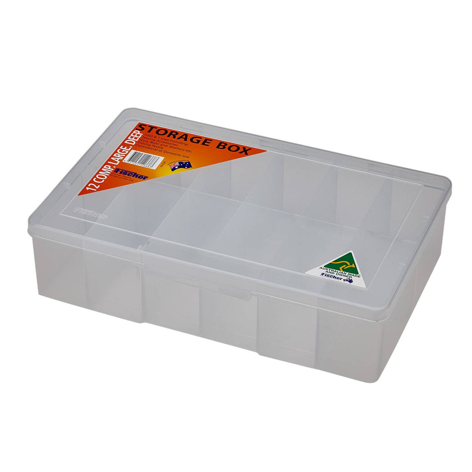 Fischer Large Deep Clear 12 Compartment Deep Box (Special Order)