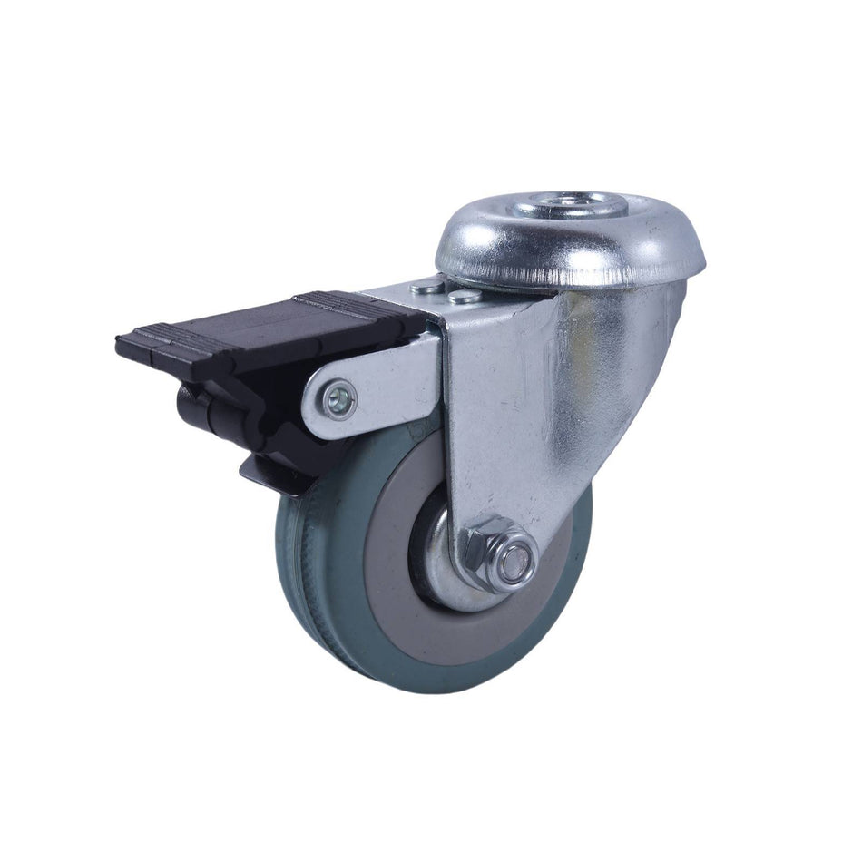 Easyroll 50mm Grey Rubber Bolt Hole Brake G1 Series Castor 40kg