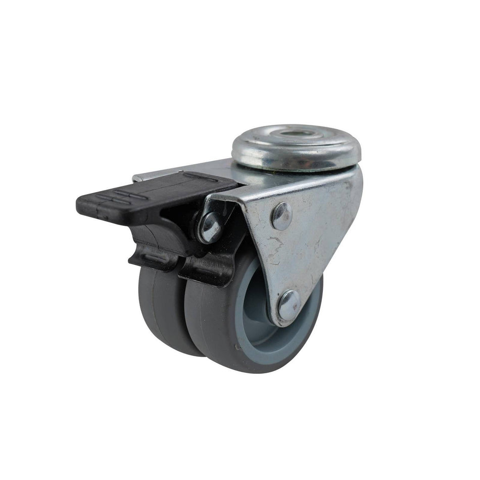 Easyroll 50mm Grey Rubber Bolt Hole Brake G2 Series Castor 70kg