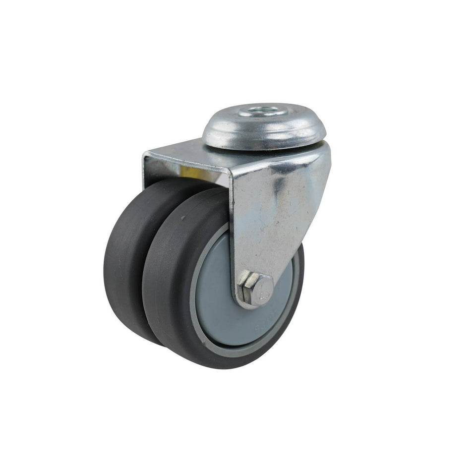Easyroll 75mm Grey Rubber Bolt Hole G2 Series Castor 70kg